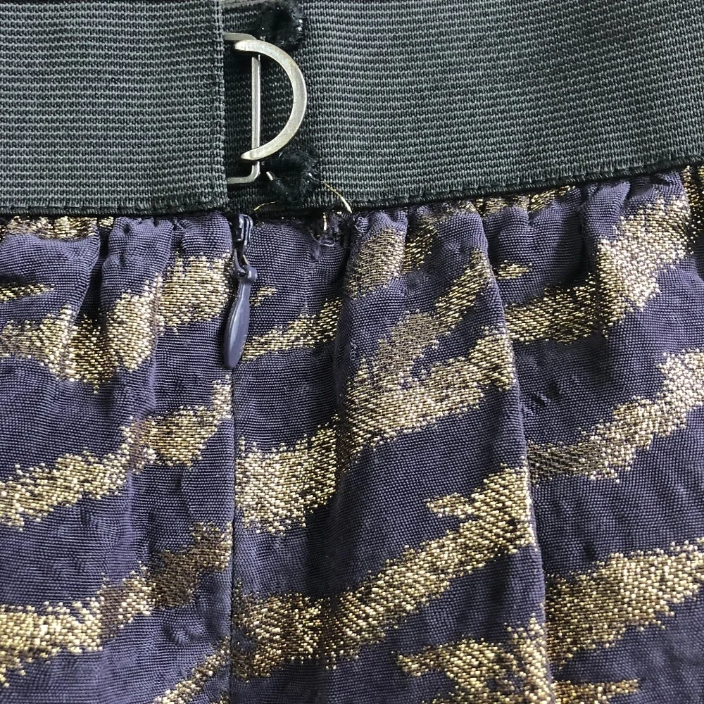 3.1 Phillip Lim Purple and Gold Striped Mini Skirt